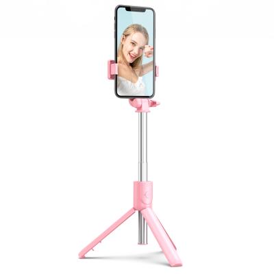 China Portable Flexible Compatible with All Phone Extendable Blue Tooth Selfie Stick with Wireless Selfie Stick Remote Tripod for sale