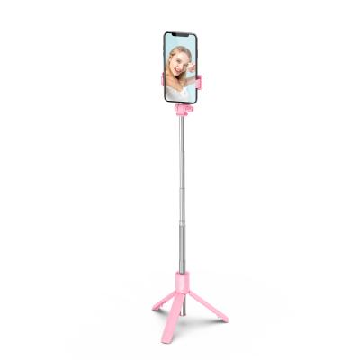 China Portable Flexible 2 in 1 Extendable Mini Tripod Blue Foldabel Selfie Stick Tooth Selfie Stick for Traveling Wholesale for sale