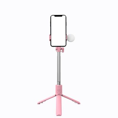 China Portable Flexible Blue Tooth Selfie Stick Monopod Tripod With Ring Light Sufficiency Lighting Selfie Beauty Portrait For All Smart Phone for sale