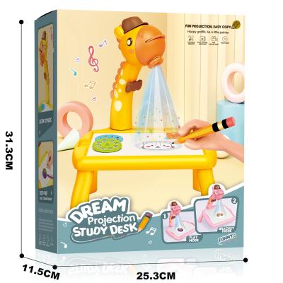 China Construction Toy Construction Toy Children Education Learner Playing Giraffe Drawing Desk, Projector with Table, Projection Study Desk for sale