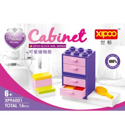 China New Mini Lovely Building Blocks Toy XIPOO Building Blocks Girl Wardrobe Set Cheap Building Toys Legoing Free Toys For Kid for sale