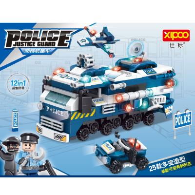 China 2021 Building Toy XIPOO city police series police truck vehicle the new legoingly building block toys for kid educational toys for sale