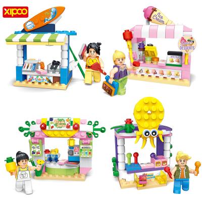 China 2021 Building Toy XIPOO Girl Series Beach Legoing Building Carnival in Summer City Building Block Toys for Kid Play Set Educational Toys for sale