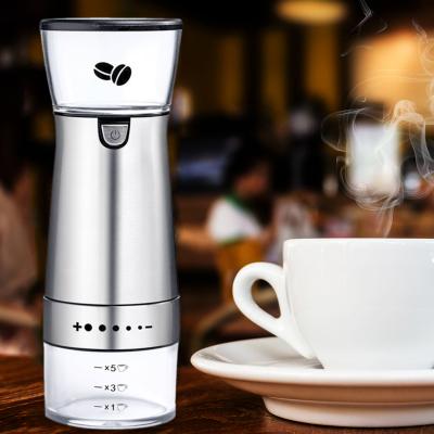 China Hotel Automatic Portable Electric Coffee Bean Grinder, Mini Ceramic Burr Grinder Device for sale