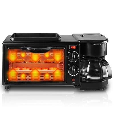 China Hotel home 2021 multi-function three-in-one the oven mini electric toaster coffee oven breakfast machine for sale