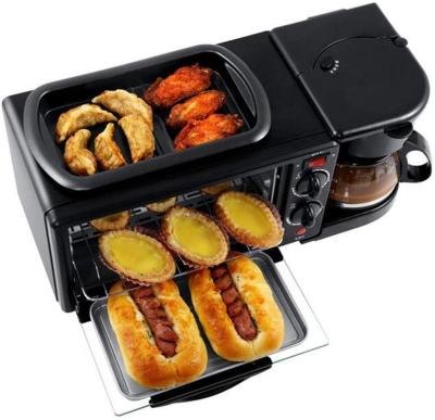 China Hotel Amazon Kitchen Appliances Multifunction Oven Coffee Sandwich Hot 3in 1 Breakfast Maker For Girl for sale