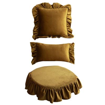 China New Style Solid Color Pillow Cover Chair Sofa Cushion Case Homestay Hotel Ornament Embroidered Pillow for sale