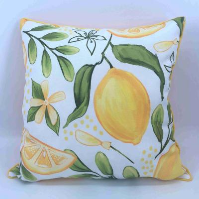 China Non-Toxic Polyester Canvas Custom Printed Fabric Green Leaves Throw Pillow Cases Pillow Cover for sale