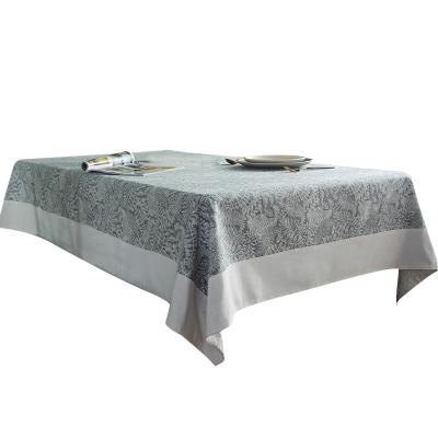 China Other Pastoral Rectangular Cotton Linen Restaurant Cloth Household Dining Table Cloth Vintage Style Floral Table Cloth for sale