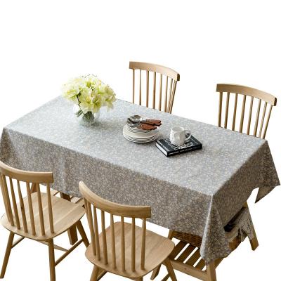 China Other idyllic cotton and art table cloth restaurant home dining table cloth craft tablecloth coffee table linen cloth for sale