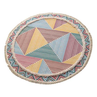 China Non-slip Nordic hand tufted autumn and winter thickened anti-sliding household round living room carpet floor mat for sale