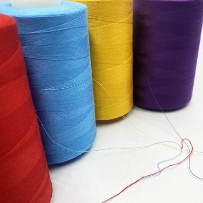 China High Tenacity TUTON 22 Years Supplier Price Factory Spun 100% Polyester 202 5000Y Sewing Thread With Different Colors for sale