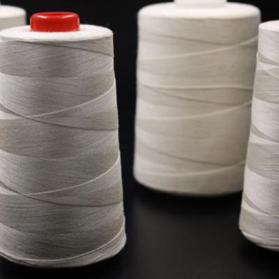 China TUTON Merceried Sewing Thread 100% Raw White Small Cotton Eco-Friendly Sustainable Cone Thread for sale