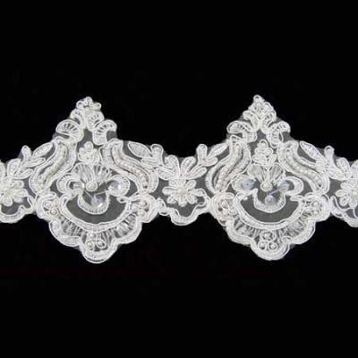 China High Quality 100% New Fashion 3D TUTON Design Polyester Flower OEM Embroidery Wedding Car Bone Lace for sale