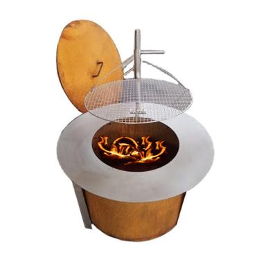 China Smokeless BBQ Stocked Pit Fire Pit Wood Burning Grill Brazier (Custom Package For Amazon) for sale