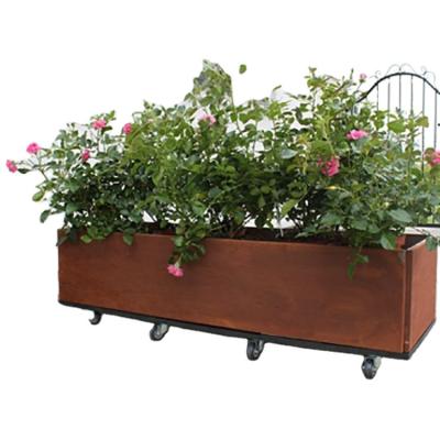 China Contemporary, durable, high minimalist weathering steel flower pots and planters for sale