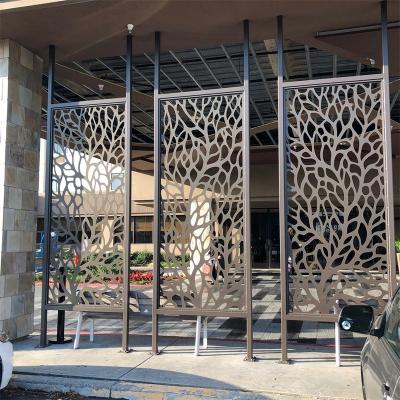 China Pressure Treated Timbers Landscape Laser Cut Decorative Metal Screen Fence for sale