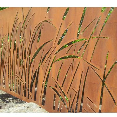 China Laser cut antique corten steel exterior garden fences ZY-GF001-1 for sale