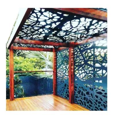 China ZHUOYUE Easily Assembled Laser Cut Metal Screen Pergolas Arches Garden Plant Trellis for sale