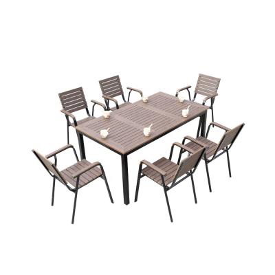 China Modern Plastic Patio Garden Series Leisure Patio Furniture Outdoor Dining Tables Set Outdoor Table for sale