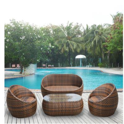 China wholesale UV-Resistant Aluminum Waterproof Outdoor Garden Wicker Chair Sofa Set Rope Leisure Sofas Garden Factory Yard for sale