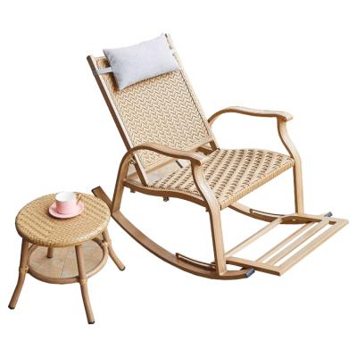 China Factory supplier new brand rattan aluminum rattan chair pe rattan rotation rest plastic furniture for sale