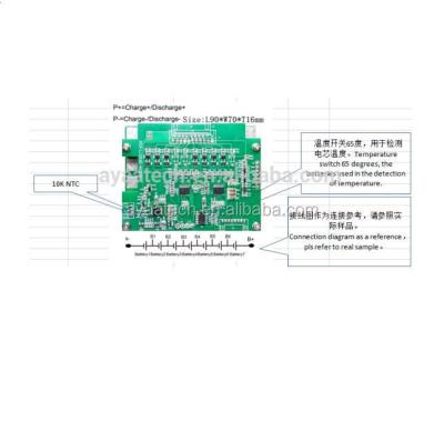 China FR-4 7S 20A PCM BMS with Fuel Gauge for 24V Li-ion/Li-Po Battery Packs for sale