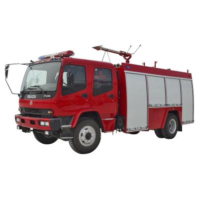 China Firetruck Vehicle Double Row Cabin LHD Fire Fighting Extinguisher for sale