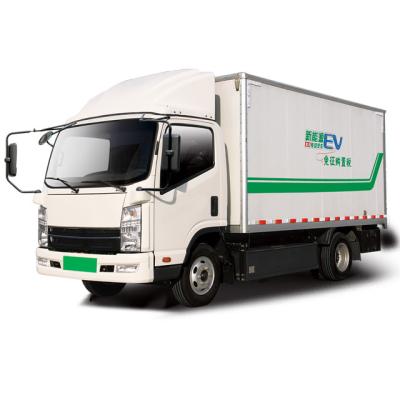 China Hot Sale New Energy EV Electric Lithium Battery Mini Micro Light Small Truck With Cargo Box Container Van Capability 3 Ton < 4L for sale