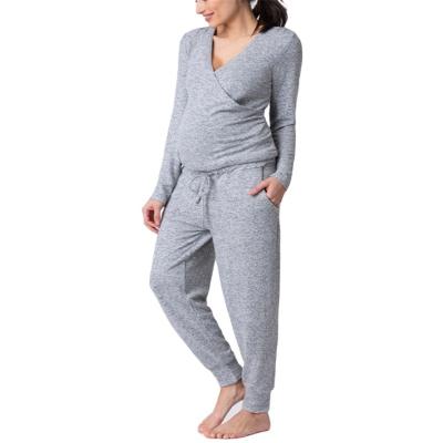 China 2020 Loungewear Overalls Womens Overalls Sleep Wear Antibacterial Maternity Set for sale