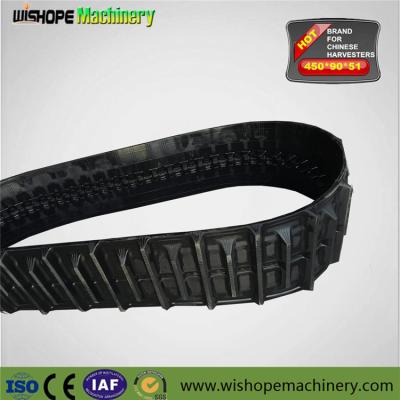 China Rubber harvester track 450*90*51 for kubota DC68 combine harvester in Thailand for sale