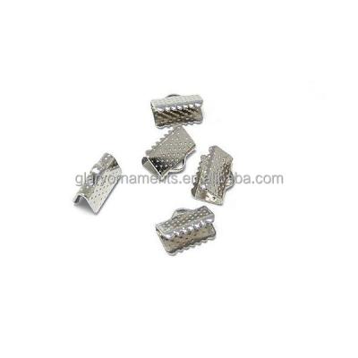 China Rope End Clamps Crimps For Jewelry Making Clasp Claw Various Sizes Sliver Available for sale