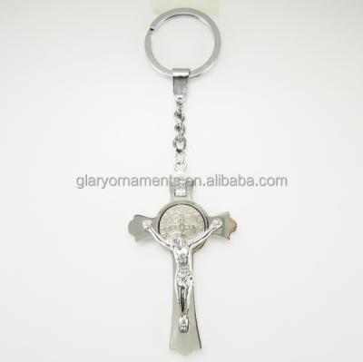 China Europe High Quality Religious Jesus Cross Key Chain With Crucifix for sale