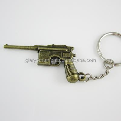 China Europe Replica Weapon Metal Gun Key Chain for sale