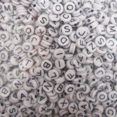 China 7mm Alphabet Beads Kids DIY Acrylic Letter Beads for sale