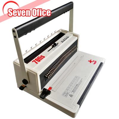 China Double comb A4 wire size metal o wire binding machine 3:1 plastic binding machine with 34 holes loop book binding machine for sale