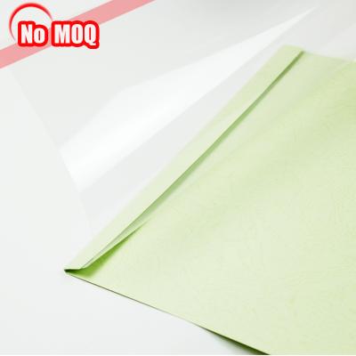 China NO MOQ white and colored clear pvc thermal cover binding a4 vinyl manufacturer durable for sale