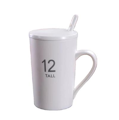 China Viable Wholesales Custom Sublimation LOGO Blanks Porcelain Coffee Mug Ceramic Mug for sale