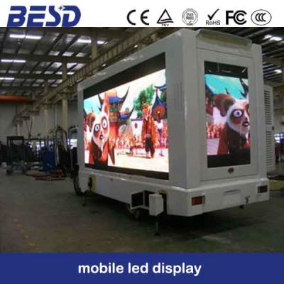 China Alibaba outside express! ! ! dip p10(ph10)/smd moving vehicle/car/trailer/truck van/mobile led display for sale