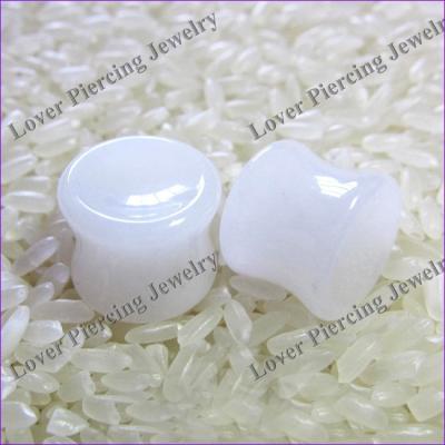 China CLASSIC [SE-C002] Popular Concave Design High Polish Natural Stone Ear Plug Tunnel for sale