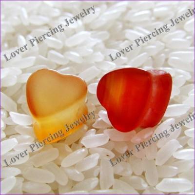 China [SE-FP070] New Arrival Heart Style Stone Ear Plugs Body Piercing Jewelry for sale