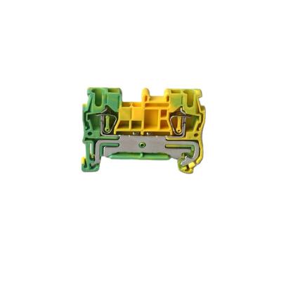 China Rail type terminal block ground contact with spring ST-2.5 ST-2.5 for sale