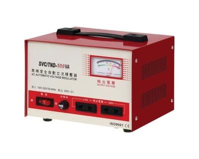 China SVC Series Single Phase High Precision Automatic AC Voltage Stabilizer TND-0.5KVA for sale