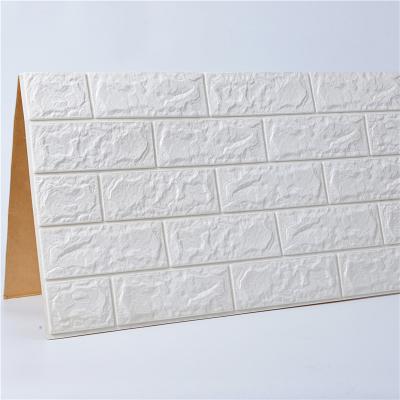 China Modern New Products Hot Selling White PE 3D Foam Brick Mural Wallpaper for sale