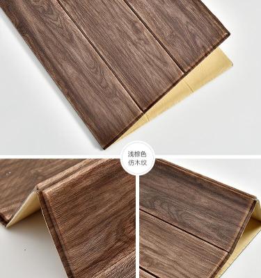 China Modern Self Adhesive 3d Pe Foam Wallpaper Vinyl Wood Grain Wallpaper For Home for sale