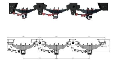 China 12*2T Mechanical Suspension for trailer for sale