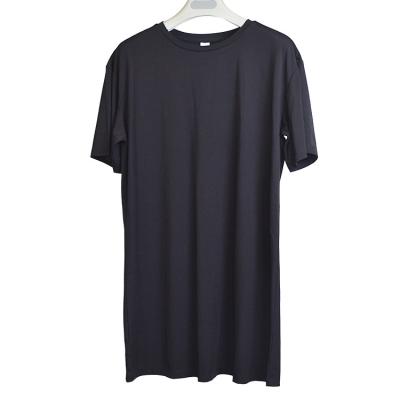 China High Quality Anti-Wrinkle Women's Solid Color Black Loose Oversized Long T-Shirt for sale