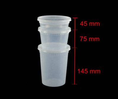 China Air Tight Durable PET Made Grocery Containers Plastic Bowls Jars Microwave Freezer Safe 8, 16, 32 fl oz for sale