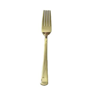 China Eleglant Gold / Silver / Rose Gold Rim Fork Plastic Dinnerware Set 25 For Party / Wedding / Birthday for sale