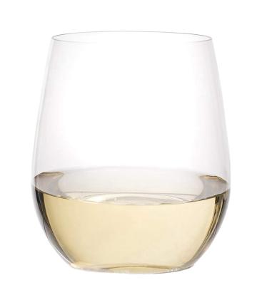 China 16 Ounce Dishwasher Safe Stemless Wine Champagne Flutes Disposable BPA Free Strong Plastic Perfect Glasses for sale